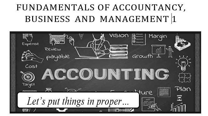 FUNDAMENTALS OF ACCOUNTANCY, BUSINESS, AND MANAGEMENT