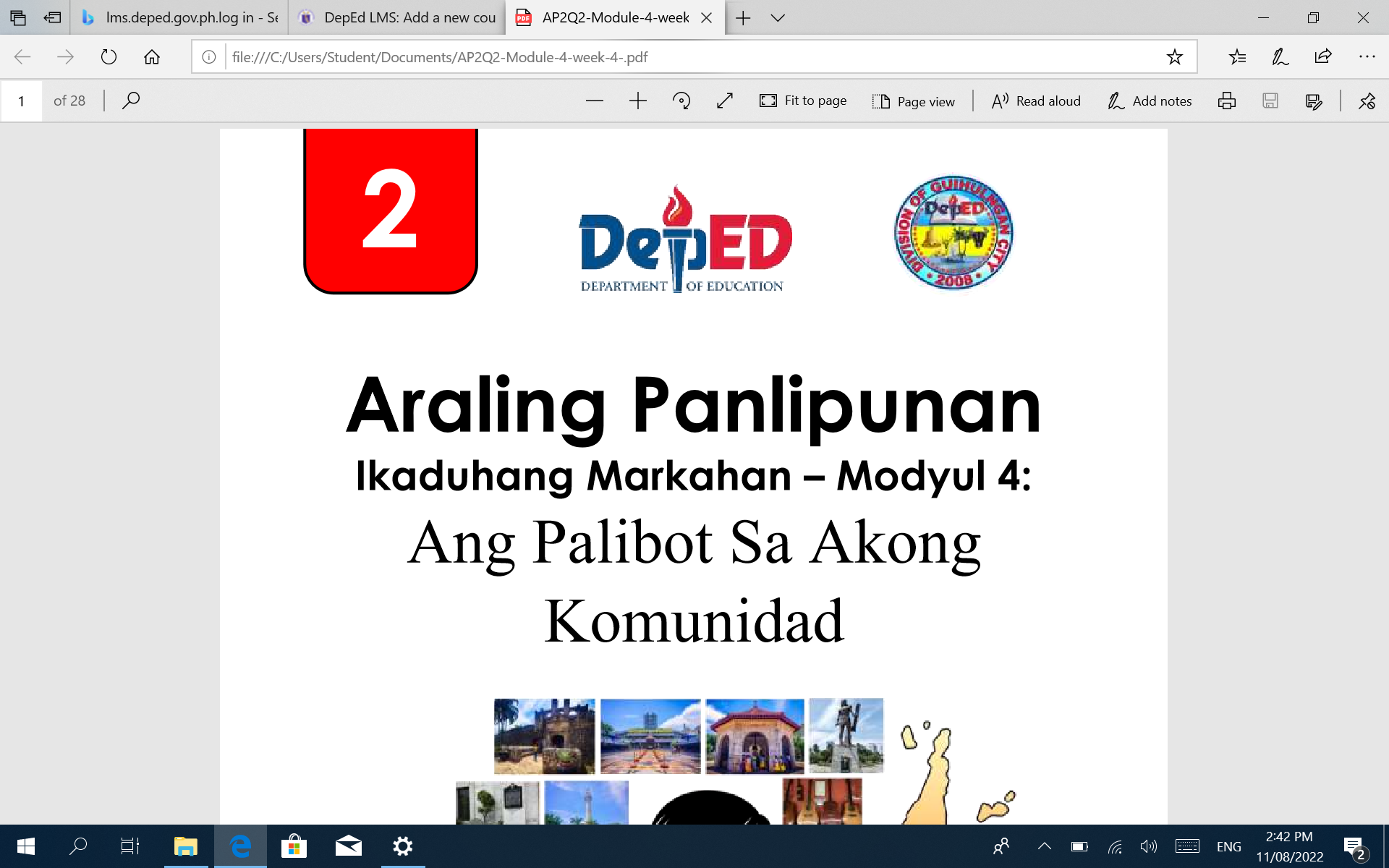 Araling Panlipunan_Quarter 2_Module 4_Ang Palibot sa Akong Komunidad